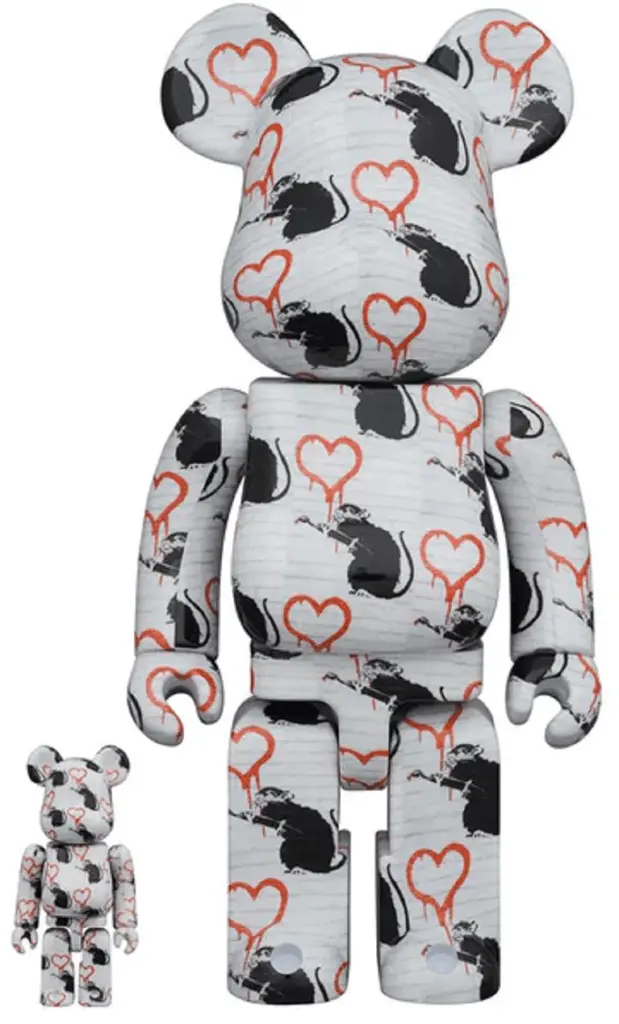 Mô Hình Brandalism Be@rbrick 100% + 400% 'Love Rat' 96334-LRT-0104