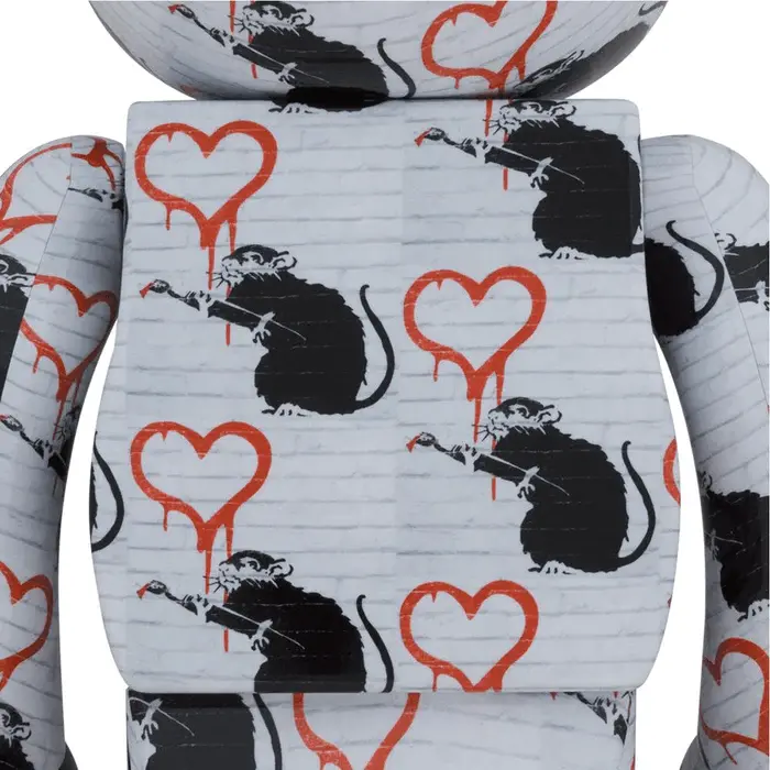 Alternative view of Mô Hình Brandalism Bearbrick 1000% 'Love Rat' 96341-LRT-1000