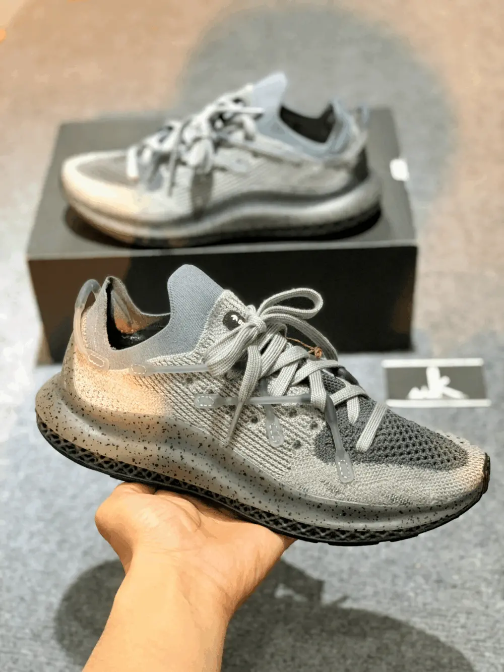Giày Adidas Performance 4D Fusio 'Grey Black' H04507 - Ảnh 6