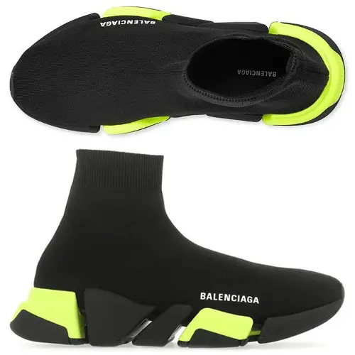 Giày Balenciaga Speed 2.0 Sneaker 'Black Fluo Yellow' 617239 W1720 1171 - Ảnh 4