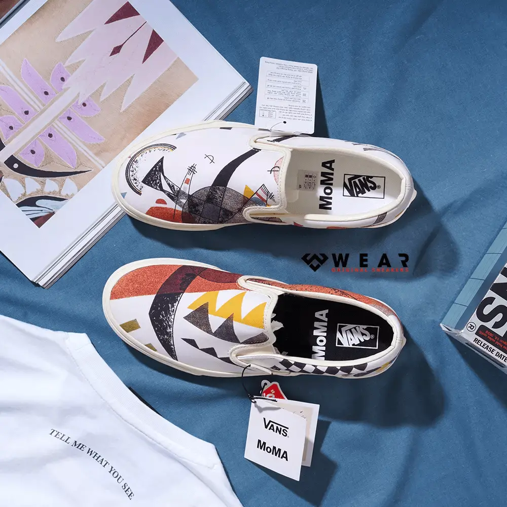 Giày Vans MoMA x Classic Slip-On 'Vasily Kandinsky's Orange' VN0A4U381ID - Ảnh 4