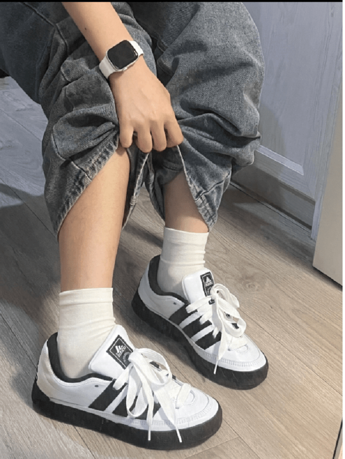 Giày Adidas Atmos X Adimatic Originals 'Black White' ID7717 - Ảnh 2