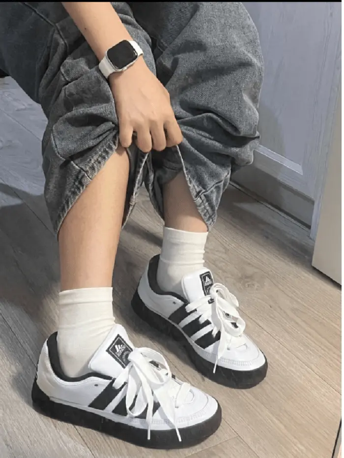 Alternative view of Giày Adidas Atmos X Adimatic Originals 'Black White' ID7717