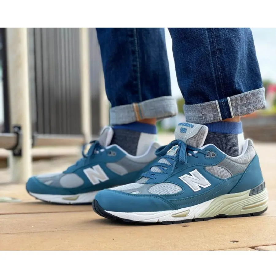 Alternative view of Giày New Balance 991 Made In England ‘Grey Blue’ M991BSG