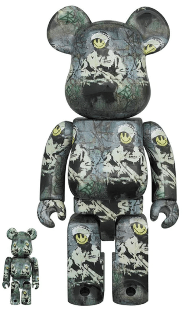 Mô Hình Brandalism Be@rbrick 100% + 400% 'Riot Cop' 99253-RCP-0104