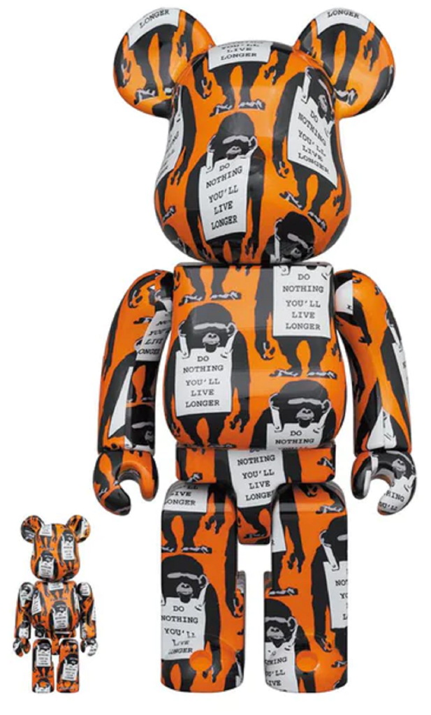 Mô Hình Brandalism Be@rbrick 100% + 400% 'Monkey Sign' 99281-MKS-0104