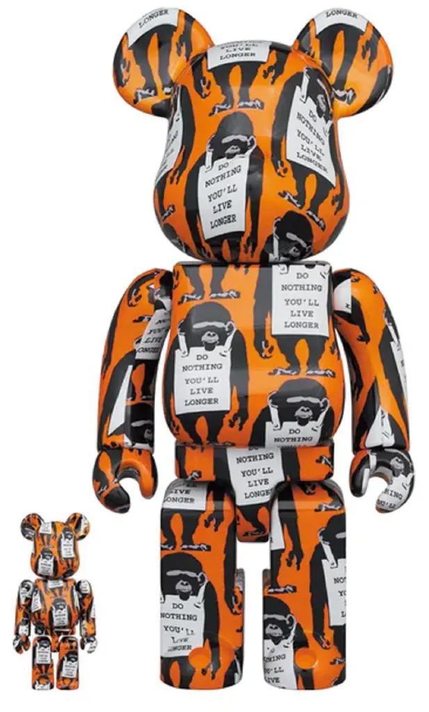Mô Hình Brandalism Be@rbrick 100% + 400% 'Monkey Sign' 99281-MKS-0104