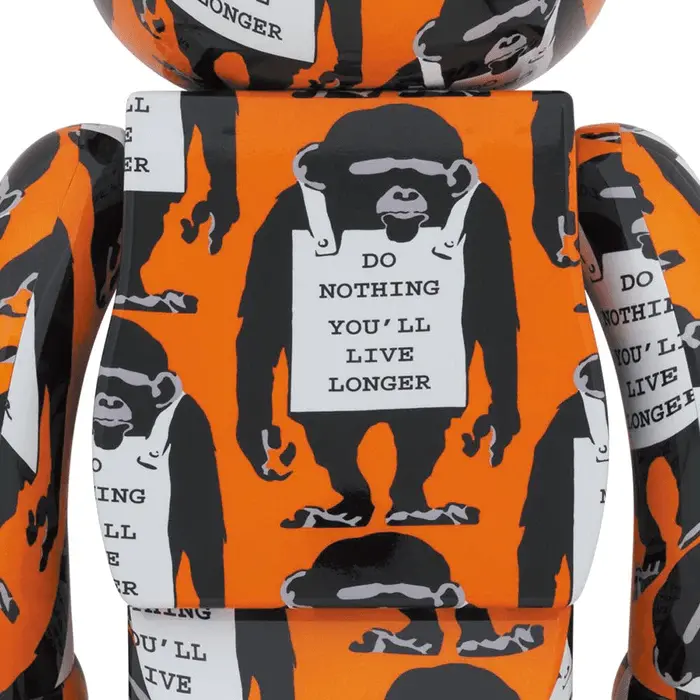Alternative view of Mô Hình Brandalism Be@rbrick 1000% 'Monkey Sign' 99298-MKS-1000