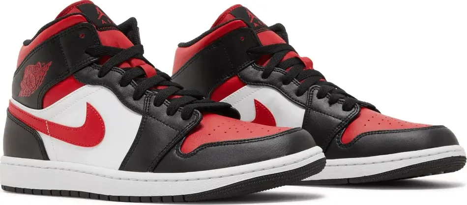 Giày Nike Air Jordan 1 Mid 'Bred Toe' 554724-079 - Ảnh 6