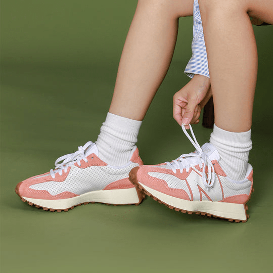 Giày New Balance 327 'Primary Pack White Paradise Pink' MS327PN - Ảnh 4