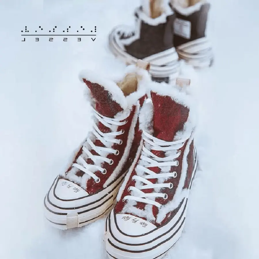 Alternative view of Giày xVESSEL x Harris Tweed G.O.P. Winter Highs Cherry Red