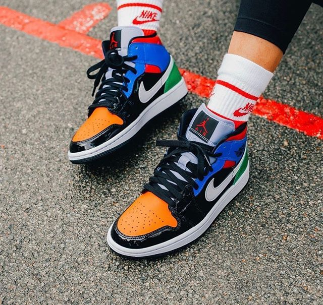 Giày Nike Air Jordan 1 Mid 'Multi Patent' CV5276-001 - Ảnh 2