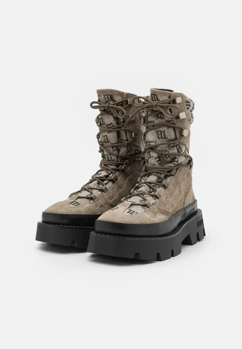 Giày MSIBHV The Ibiza Boot Monogram Taupe 3121BM628 - Ảnh 4