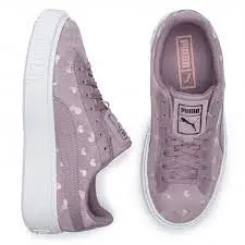 Alternative view of Giày Puma Suede Platform Dots Jr 'Eldberry Peach Bu' 368991-01