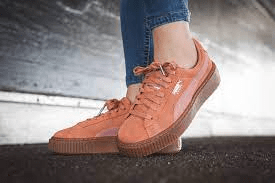 Alternative view of Giày Puma Suede Platform Animal Womens 'Cameo Brown' 365109-02