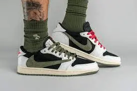 Giày Nike Air Jordan 1 x Travis Scott Retro Low OG SP 'Olive' DZ4137-106 - Ảnh 6