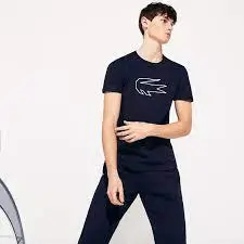 Áo Lacoste Novak Djokovic Croc Print Navy Blue TH4845-525 - Ảnh 3