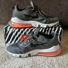 Giày Nike Air Max 270 React 'Iron Grey Total Orange' CZ2528-001 - Ảnh 7