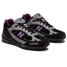 Alternative view of Giày New Balance Stray Rats x 991 'Black Purple' W991SRP