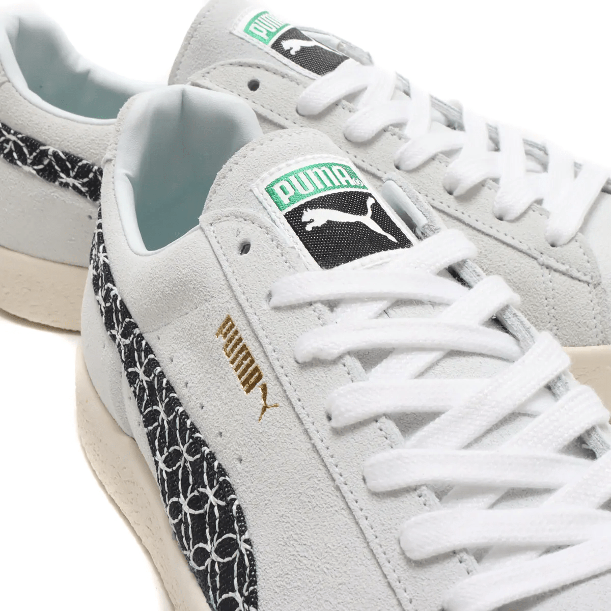 Giày Puma Suede VTG MIJ Sashiko Vaporous 'Grey Intense Blue' 381166-01 - Ảnh 6