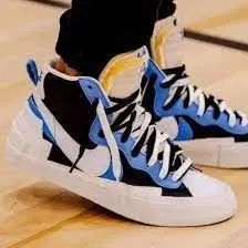 Giày Nike Sacai x Blazer Mid 'Black Blue' BV0072-001 - Ảnh 4