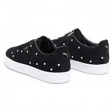 Giày Puma Suede Pearl Studs Wmns 'Black Puma Team Gold' 369934-01 - Ảnh 4