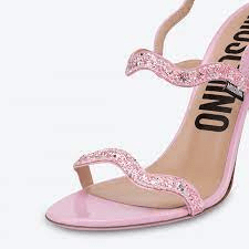 Giày Cao Gót Moschino Ric Rac High-heeled Glitter 'Pink' MA1656AC0EMJV600 - Ảnh 4