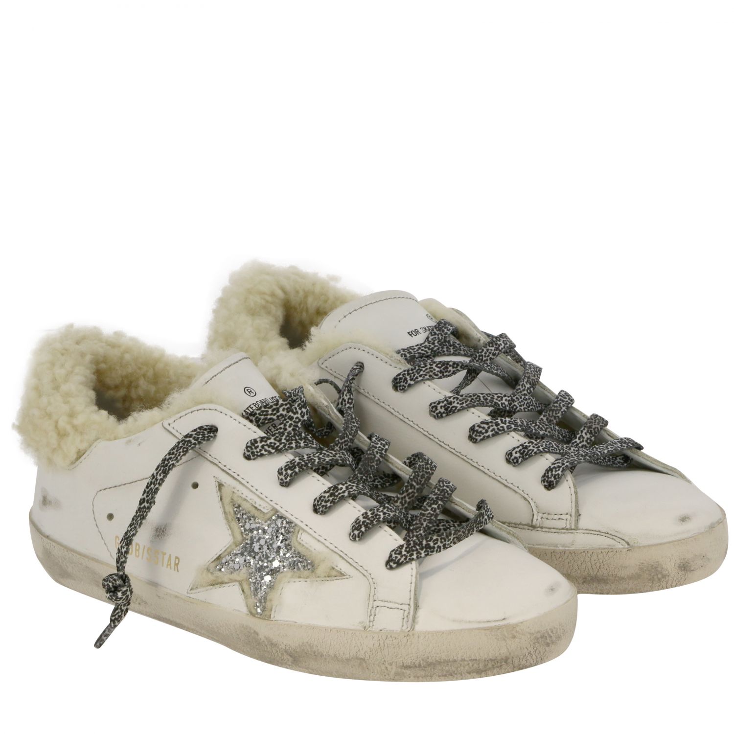 Giày Golden Goose Superstar White and Lambskin G35WS590-P90 - Ảnh 10