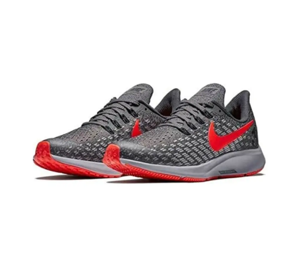 Giày Nike Air Zoom Pegasus 35 GS 'Grey Bright Crimson' AH3482-002 - Ảnh 4