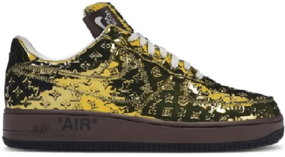Giày Air Force 1 Low x Louis Vuitton  'Metallic Gold'