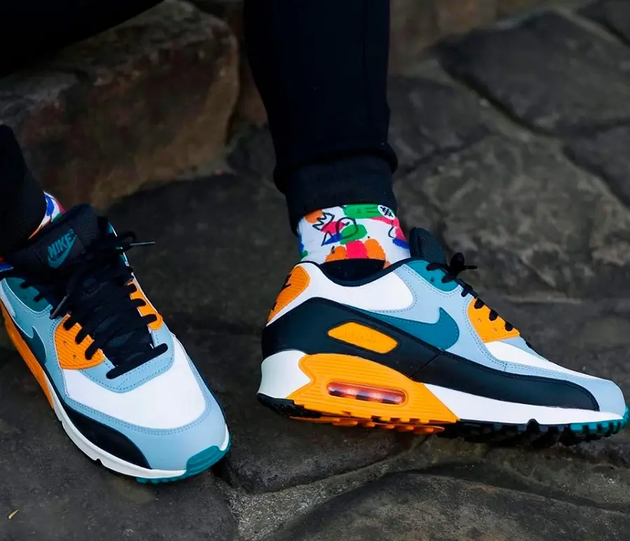 Giày Nike Air Max 90 Essential 'Blue Gold' AJ1285-110 - Ảnh 5