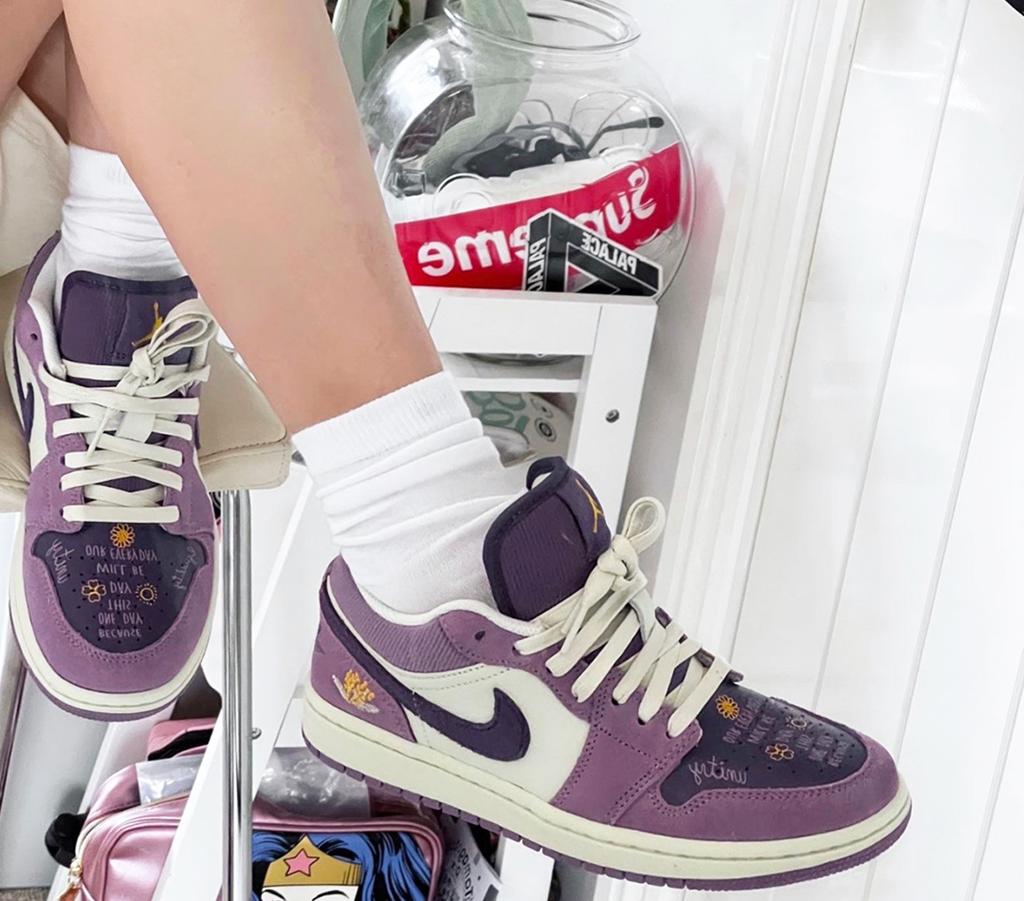 Giày Nike Jordan 1 Low 'PURPLE SMOKE' DR8057-500 - Ảnh 5