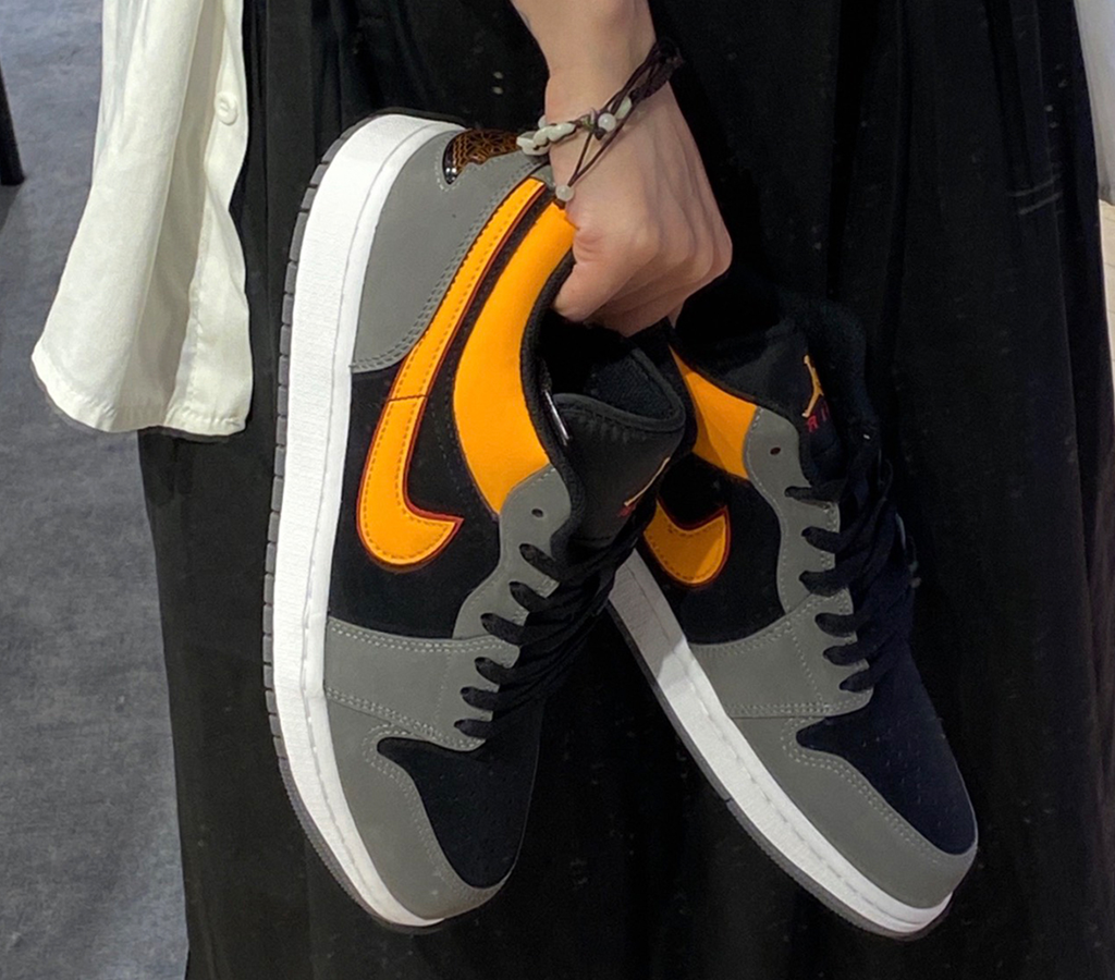 Giày Nike Air Jordan 1 Low Black Grey Orange FN7308-008 - Ảnh 3