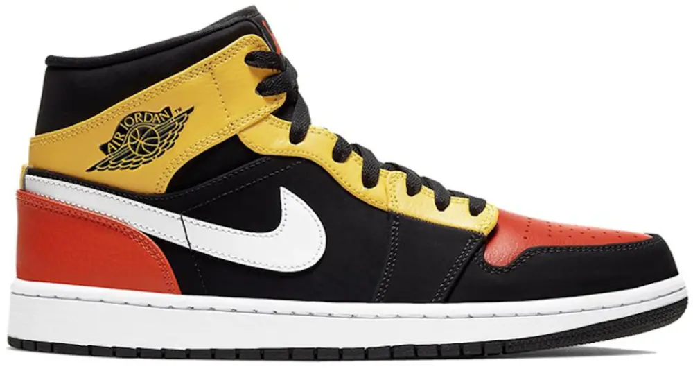Giày Nike Air Jordan 1 Mid Black Amarillo Orange 852542-087