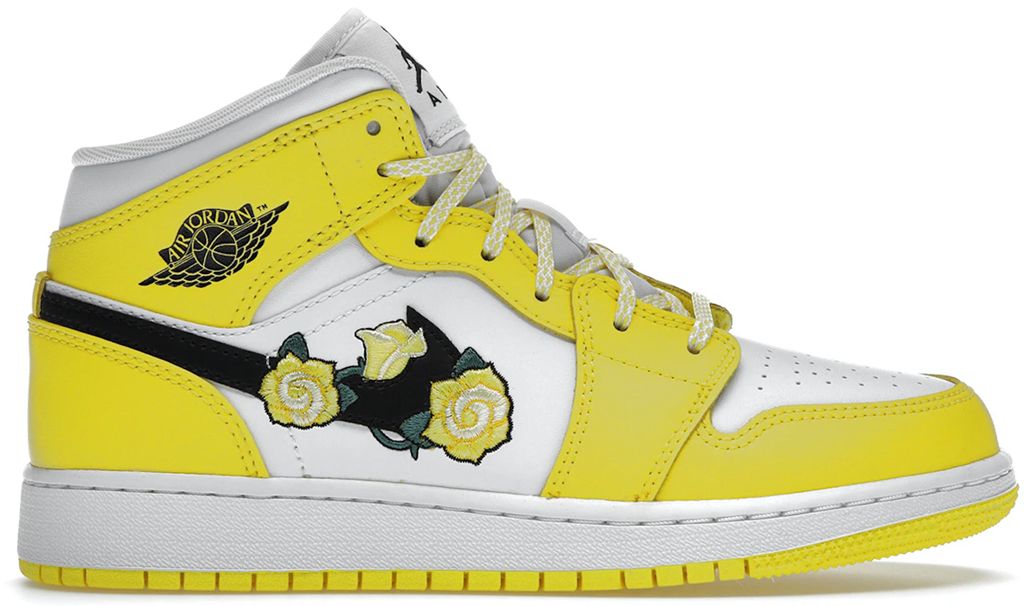 Giày Nike Air Jordan 1 Mid Dynamic 'Yellow Floral' AV5174-700
