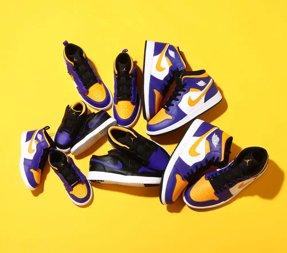 Giày Nike Air Jordan 1 Mid 'Lakers' DQ8426-517 - Ảnh 5