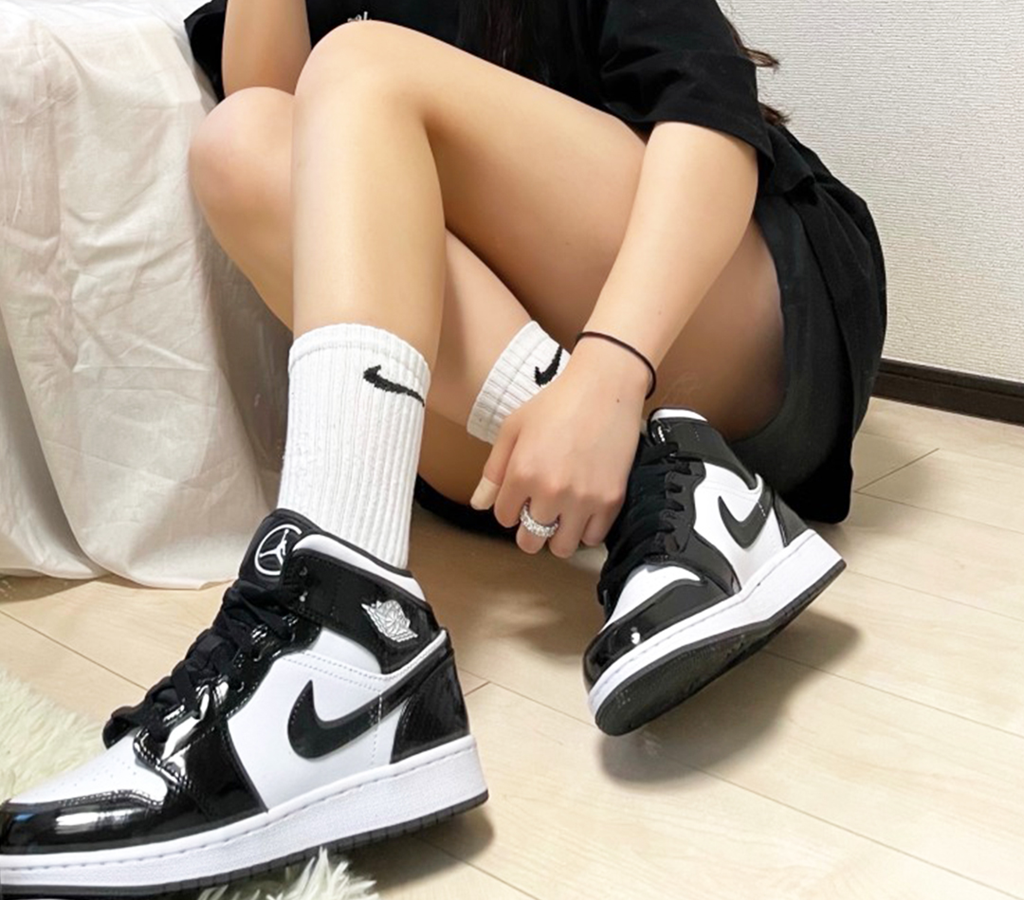 Giày Nike Air Jordan 1 Mid SE 'Carbon Fiber' DD1649-001 - Ảnh 4