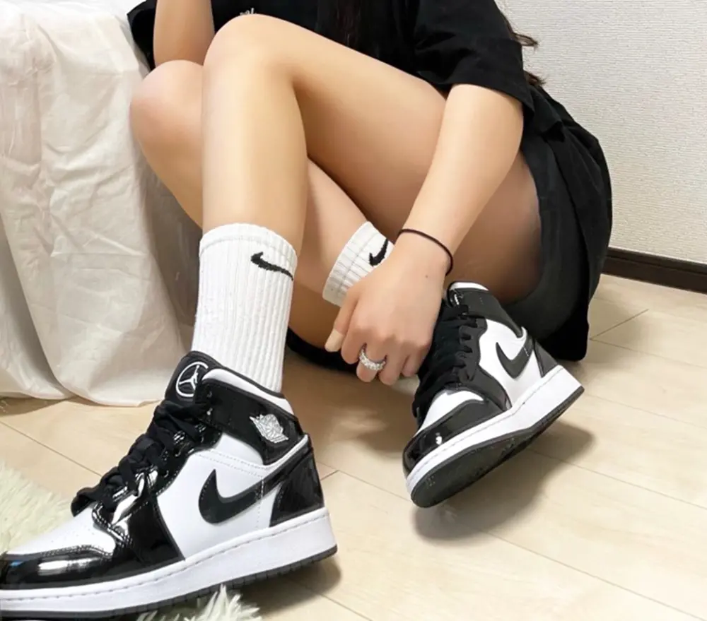 Giày Nike Air Jordan 1 Mid SE 'Carbon Fiber' DD1649-001 - Ảnh 4