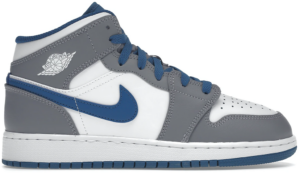 Giày Nike Air Jordan 1 Mid GS 'True Blue Cement' DQ8423-014