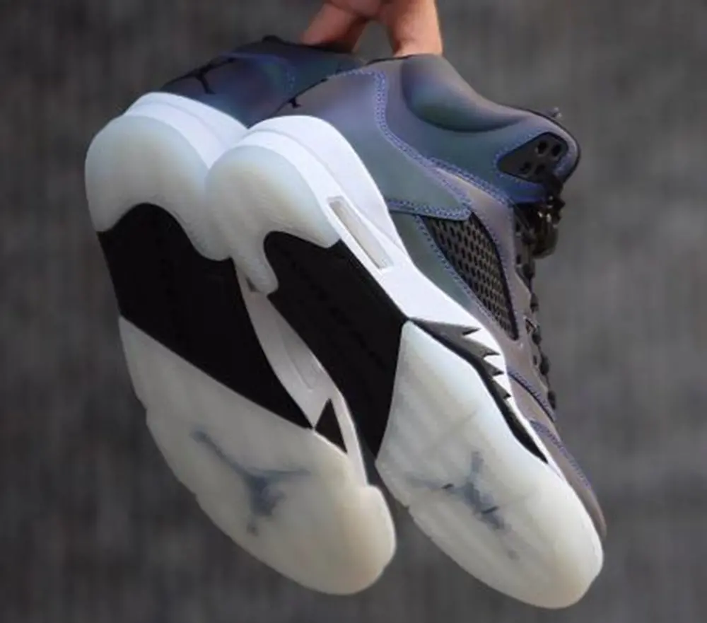 Giày Nike Wmns Air Jordan 5 Retro 'Oil Grey' CD2722-001 - Ảnh 4