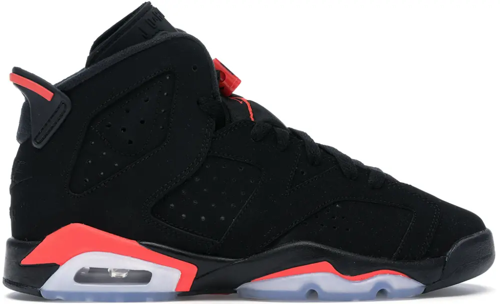 Giày Nike Air Jordan 6 Retro 'Black' Infrared OG GS 384665-060
