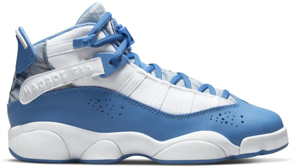 Giày Nike Air Jordan 6 Rings Denim GS 'Blue White' DM8956-100