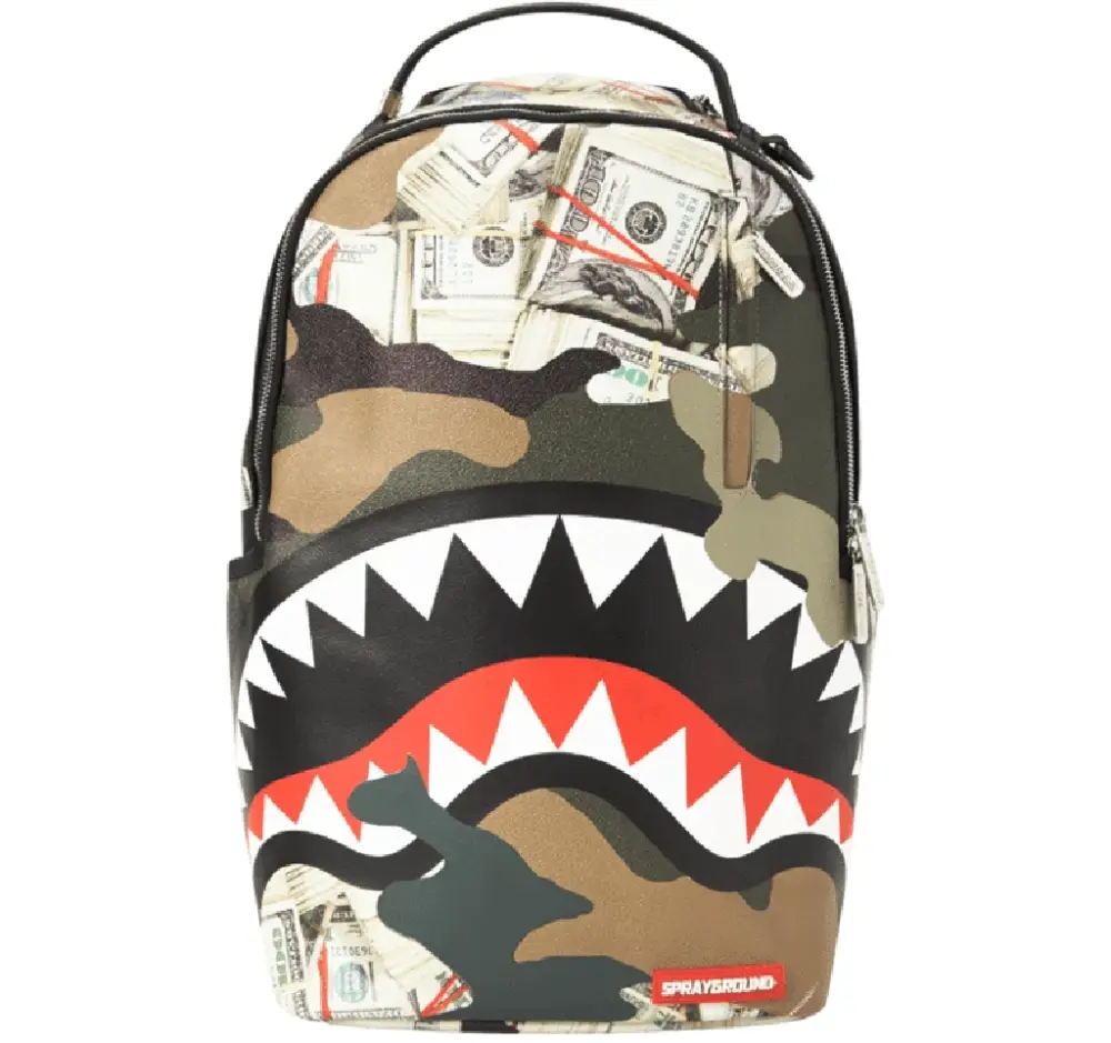 Balo Sprayground Camo Money Shark