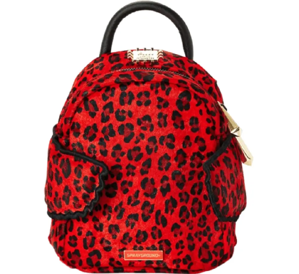 Balo Sprayground Red Leopard Angel