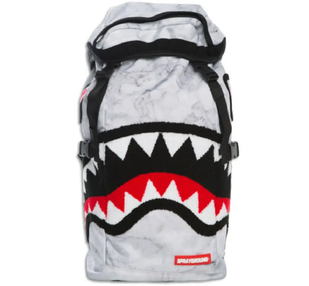 Balo Sprayground White Marble Top Loader