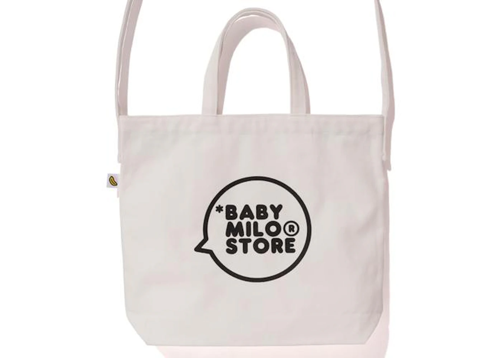 BAPE Shoulder Eco Tote 16OZ Canvas White - Ảnh 3