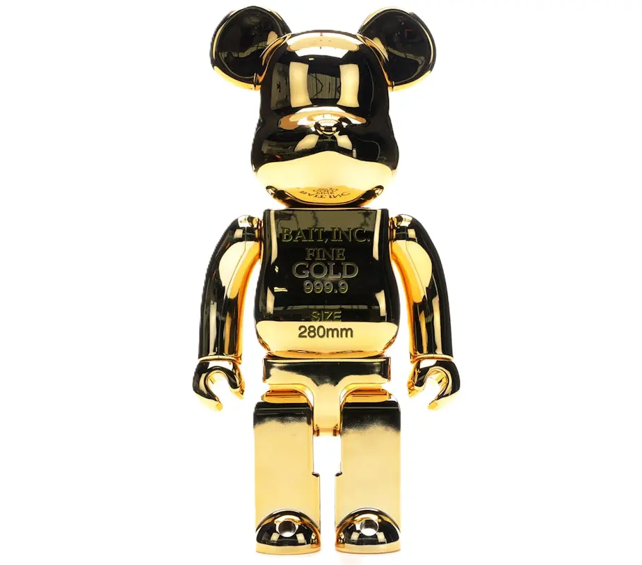 Mô Hình Bearbrick Bait Gold 9999 400%