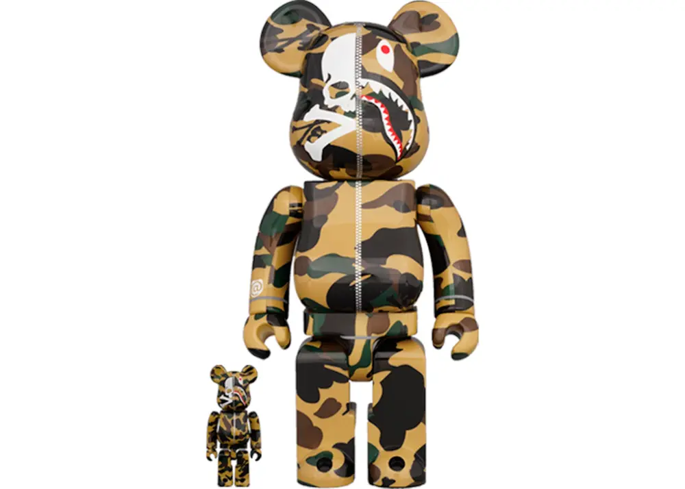 Mô Hình Bearbrick Mmj Mastermind Japan Vs Bape Yellow