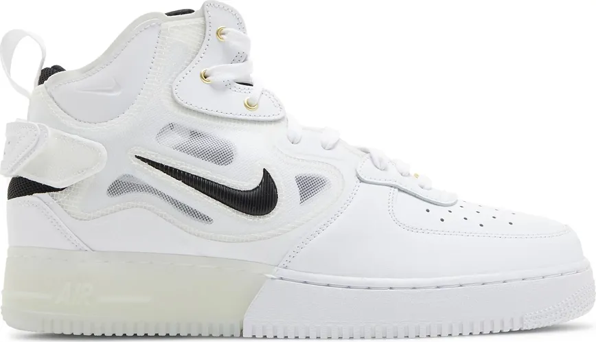 Giày Nike Air Force 1 Mid React '40th Anniversary White Black' DQ7668-100