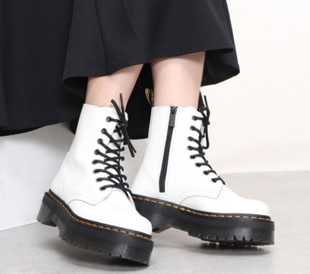 Giày Dr.Martens JADON Polished Smooth White 15265100 - Ảnh 4